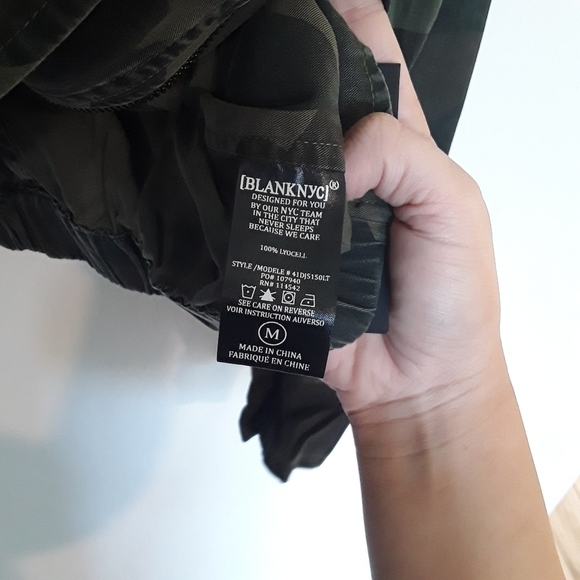 🆕 BlankNYC | NWT Camo military Moto Jacket green - Picture 6 of 7